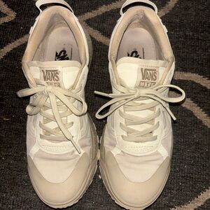 Vans Cream and White Casual Sneakers